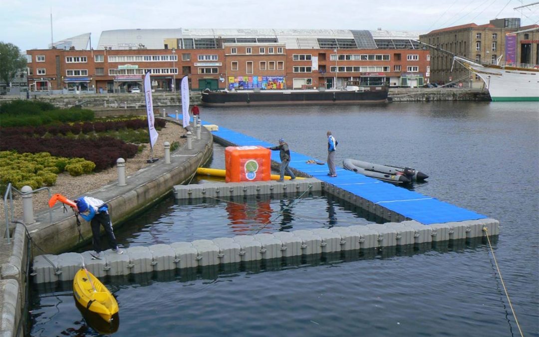 Ponton de départ session de natation Triathlon – Dunkerque – Depuis 2010