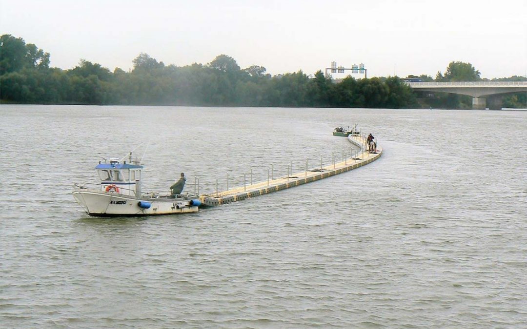 Ponton fluvial BTP sur la Loire – Île de Héron – Nantes – 2010