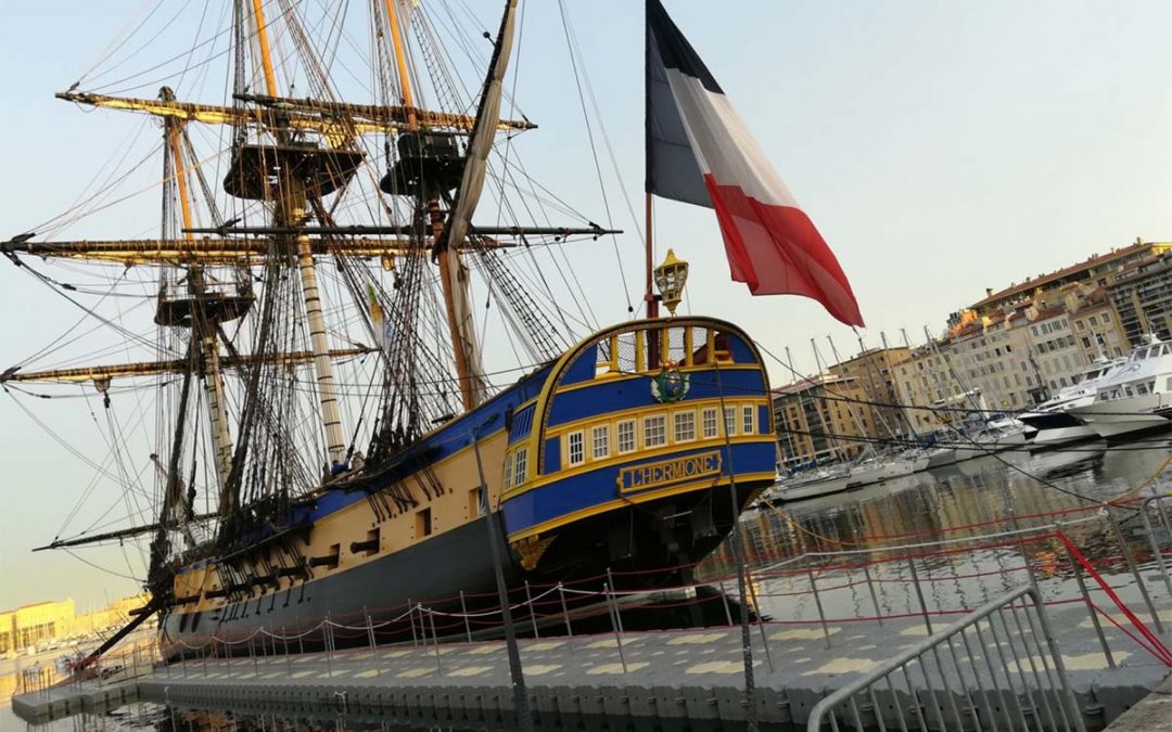 Ponton d’embarquement – Voilier Hermione – Vieux Port de Marseille – 2018