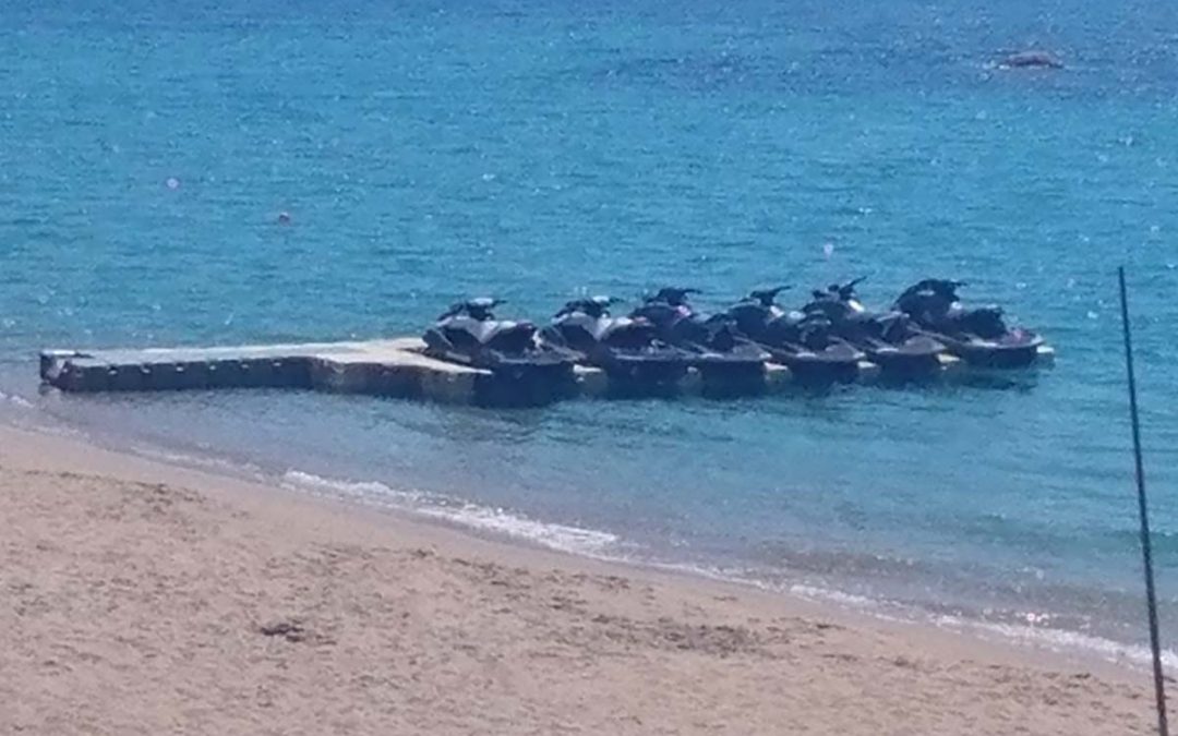 Ponton à jets – Base Agosta Fun Beach – Molini, Corse – 2017