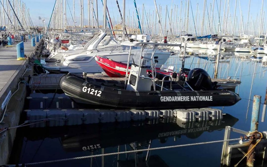 Base à bateau de 6,50 m x 2,5 m pour la Gendarmerie Maritime – Port Leucate – 2017