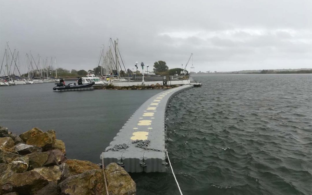 Ponton anti-embâcle – Fleuve Orb – Marina de Serignan – 2018