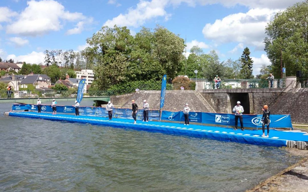 Ponton de départ sessions de natation Triathlon – Vierzon – 2013 – 2014